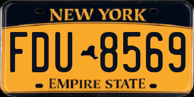 NY license plate FDU8569