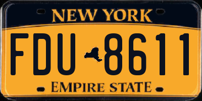 NY license plate FDU8611