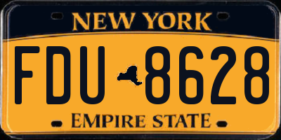 NY license plate FDU8628