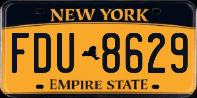 NY license plate FDU8629