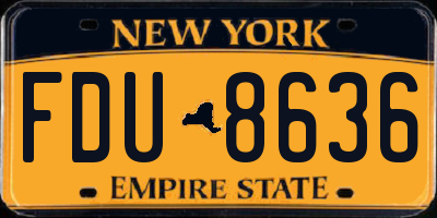 NY license plate FDU8636