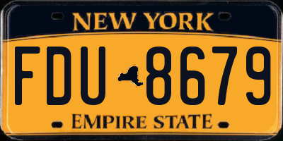 NY license plate FDU8679