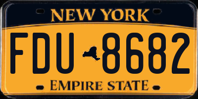NY license plate FDU8682