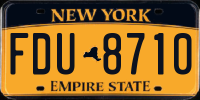 NY license plate FDU8710