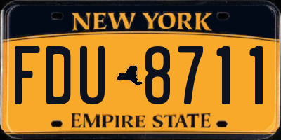 NY license plate FDU8711