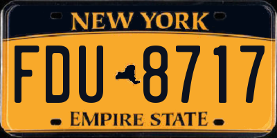 NY license plate FDU8717