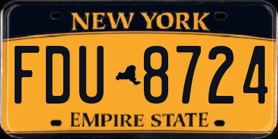 NY license plate FDU8724
