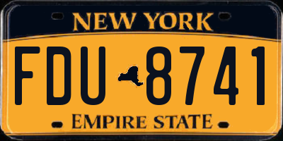NY license plate FDU8741
