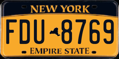 NY license plate FDU8769