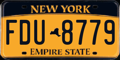 NY license plate FDU8779