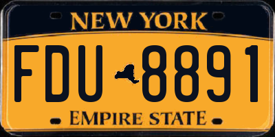 NY license plate FDU8891