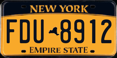 NY license plate FDU8912