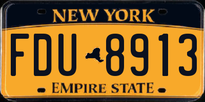 NY license plate FDU8913