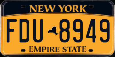 NY license plate FDU8949