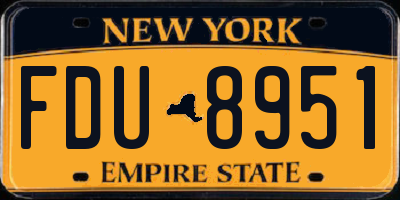 NY license plate FDU8951