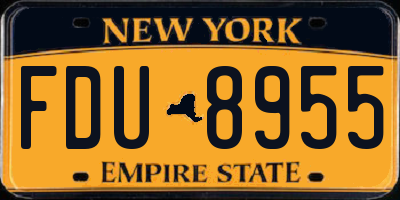 NY license plate FDU8955