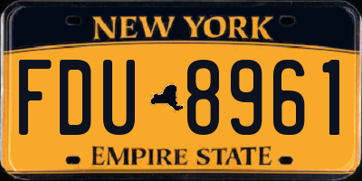NY license plate FDU8961