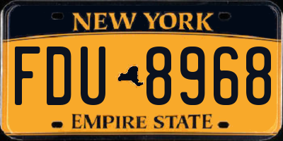 NY license plate FDU8968