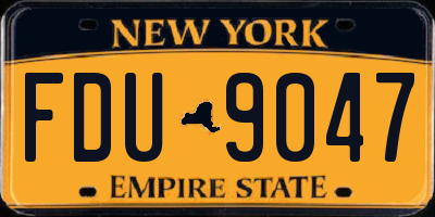 NY license plate FDU9047