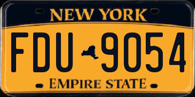 NY license plate FDU9054