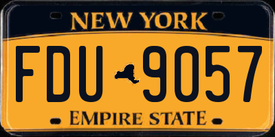 NY license plate FDU9057