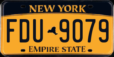 NY license plate FDU9079