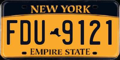 NY license plate FDU9121