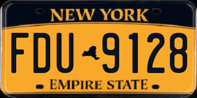 NY license plate FDU9128