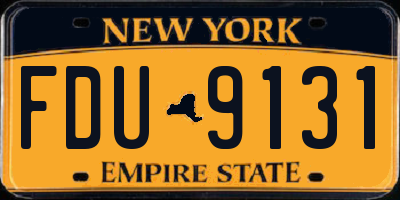 NY license plate FDU9131