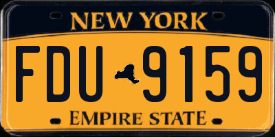 NY license plate FDU9159