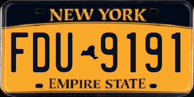 NY license plate FDU9191