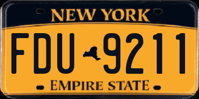 NY license plate FDU9211