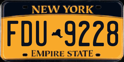 NY license plate FDU9228
