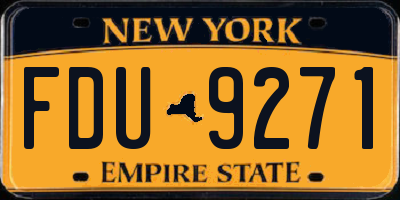 NY license plate FDU9271