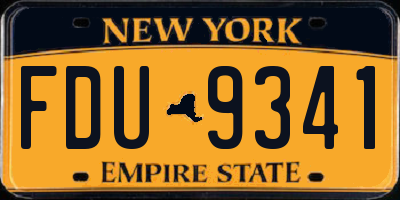 NY license plate FDU9341