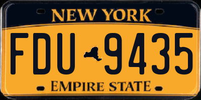 NY license plate FDU9435