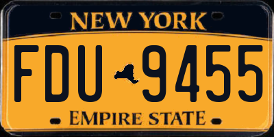 NY license plate FDU9455