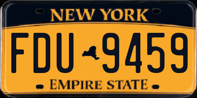 NY license plate FDU9459