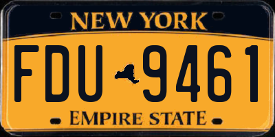 NY license plate FDU9461