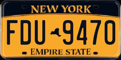 NY license plate FDU9470