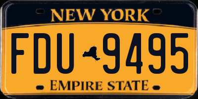 NY license plate FDU9495