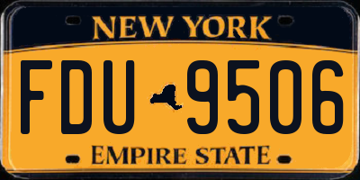 NY license plate FDU9506