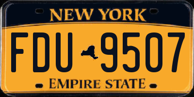 NY license plate FDU9507