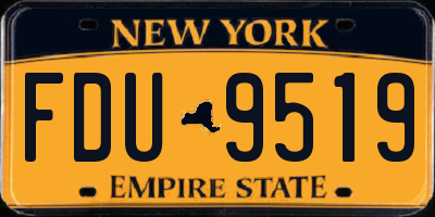 NY license plate FDU9519