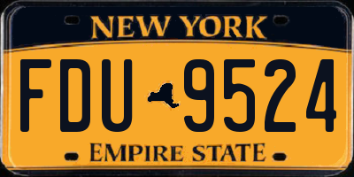 NY license plate FDU9524