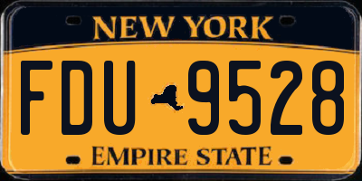 NY license plate FDU9528
