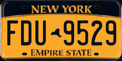 NY license plate FDU9529