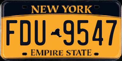 NY license plate FDU9547