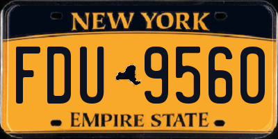 NY license plate FDU9560