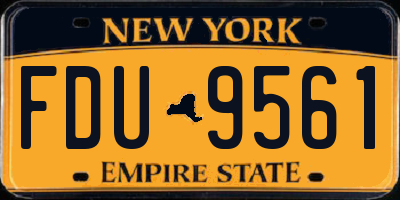 NY license plate FDU9561